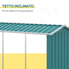 Legnaia con Struttura in Acciaio Galvanizzato e Base rialzata, 240x 86x160cm, Verde ZB5845-835V00GNZB5