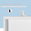 Colonna Bagno Salvaspazio in Legno con Specchio e Apertura a Pressione, 30x28x170cm, Bianco KL7834-461V01KL7