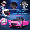 Macchina Elettrica per Bambini 3-6 Anni con Luci LED, Effetti Sonori e Telecomando, 107x62.5x44 cm, Rosa YH6370-222V90PKYH6