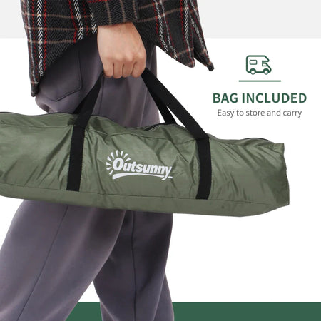Tenda da Campeggio a Igloo con Porta a Cerniera, Zanzariera e Finestre a Rete, 206x152x110 cm, Verde IW8A20-260DGIW8