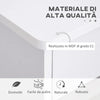 Scrivania Moderna per PC e Computer con 2 Cassetti e 1 Armadietto, Scrivania con Libreria Salvaspazio per Ufficio o Camera in Legno, Bianco ZH3836-267WT
