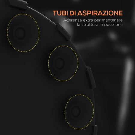 Sacco da Boxe da Terra Autoportante con Bersaglio Regolabile, Base Riempibile e Ventose, Nero  YQ1A91-302V00BKYQ1