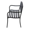 Panchina da Esterno Panca da Giardino Max 240kg Metallo 127 × 60 × 85cm Nero 84B-182BK