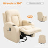Poltrona Massaggiante a 8 Punti Reclinabile con Portabicchieri e Telecomando, 85x94x104 cm, Beige SD6700-050V92CWSD6