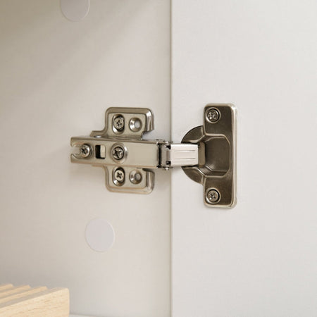 credenza alta Dispensa Cucina con 4 Ante, 3 Ripiani Regolabili e Mensole a 5 Livelli in MDF e legno, 60x35x170 cm, Bianco , anche ingresso soggiorno bagno F835-612A