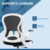Sedia da Ufficio Ergonomica in Tessuto Traspirante con Altezza Regolabile e Braccioli Ribaltabili, 59x65x110-130 cm JK6921-628V00BKJK6
