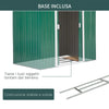 Casetta da Giardino Porta Utensili in Lamiera con Porte Scorrevoli, 213x130x185cm, Verde ER8845-030GNER8