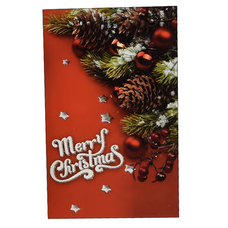 Biglietto di Auguri con decorazione natalizia con busta compresa confezione da 6 pezzi 11,5 x 17 cm