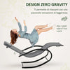 Sdraio a Dondolo Zero Gravity Ergonomica, in Metallo e Texteline, 63x160x88cm  84B-681CG