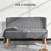 Divano 2/3 Posti 117x57x77 Grigio Chiaro EW2833-524V04GYYT2 , soggiorno salotto angolare ad angolo nero bianco marrone beige basso contenitore clic clac design moderno letto divani sala studio ufficio grande