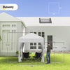 Gazebo Pieghevole Pop-up Outsunny 2x2 m Impermeabile con 4 Pareti Rimovibili, Bianco, con Borsa da Trasporto