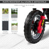 Moto Elettrica per Bambini 3-6 Anni in Plastica PP con Ruote di Supporto, Fari e Musica, 102x53x66 cm, Rosso e Nero WQ152-0018WQ1
