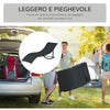 Set 2 Sdraio da Giardino Pieghevoli, Lettino Prendisole in Alluminio e Textilene, 61x165x63cm 84B-540