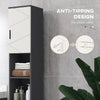 Colonna Bagno in Truciolato con 2 Ripiani Aperti e 2 Armadietti a 2 Livelli, 30x30x183 cm, Grigio QS3834-628V80LGQS3