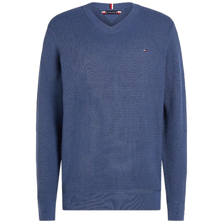 Tommy Hilfiger maglioncino blu avion strutturto MW0MW35470 Maglieria Tommy Hilfiger