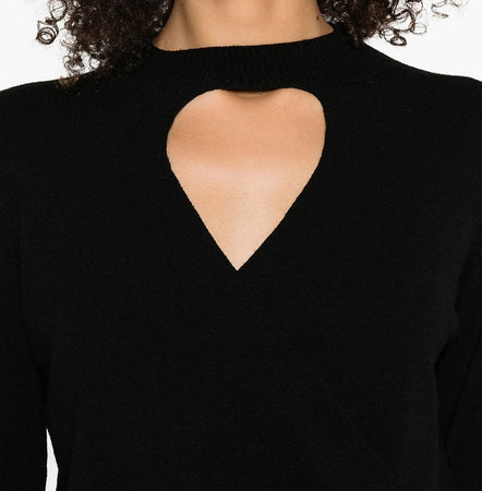 Twinset Maglia Donna con Cut-Out e Incrocio – Lupetto in viscosa stretch