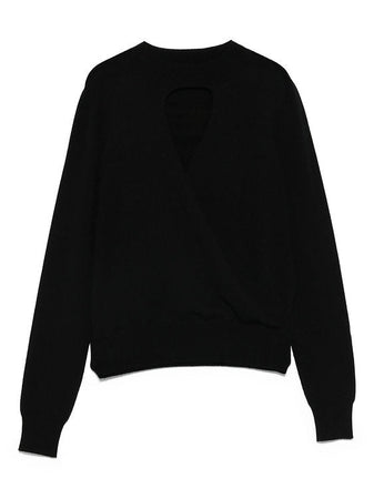 Twinset Maglia Donna con Cut-Out e Incrocio – Lupetto in viscosa stretch
