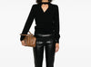 Twinset Maglia Donna con Cut-Out e Incrocio – Lupetto in viscosa stretch