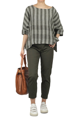 MAMA B Mama B - Blusa - 450681 - Verde/Latte da donna