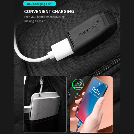 Tigernu zaino da viaggio e lavoro T-B3105 3A nero