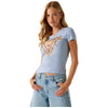 Guess t-shirt polvere TRIANGLE FLOWERS W5YI08J1314A70Q