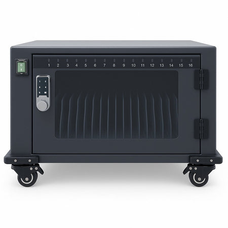 Carrello Stazione di Ricarica Ventilato per 16 Dispositivi USB-C