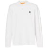 Timberland polo bianca maniche lunghe TB 0A5UDW100 Polo Timberland
