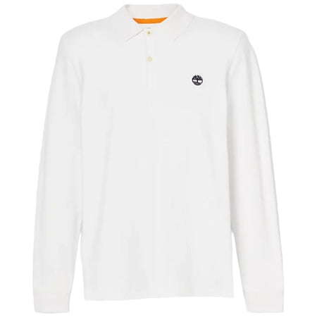 Timberland polo bianca maniche lunghe TB 0A5UDW100 Polo Timberland