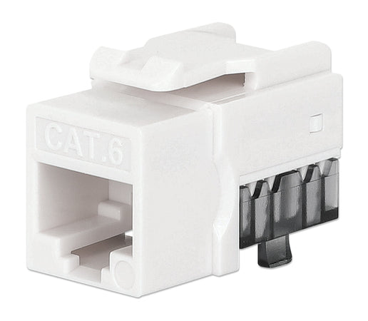 Frutto Keystone Slim Cat.6 per Cavo Rigido con Supporto Punch-Down 25 pz Bianco