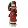 Babbo natale in poli-resina h 38 cm decorazione natalizia rosso statuina