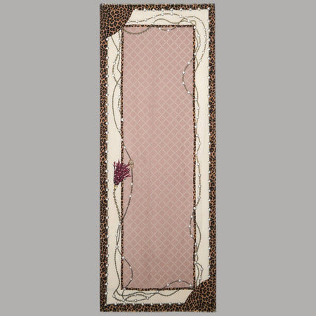 Liu Jo sciarpa beige animalier 70X180 2F5081T0300