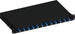 Cassetto Ottico 19'' con 12 Bussole LC Duplex Monomodale OS2 Nero