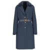 Guess cappotto blu con cintura NEW PATRICE W5BL25W2672G77G