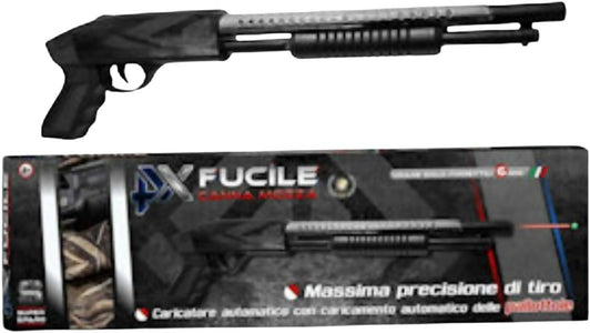 Fucile Giocattolo Canna Mozza con Laser e Luci, Modello M4/MP5, Colore Nero, per Bambini e Cosplay