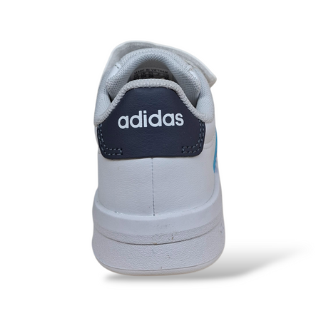 Sneakers bambino Adidas Grand Court 3.0 bianco celeste pelle