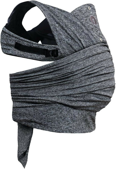 CHICCO Boppy Comfyfit Evolution - Portabebè, Semplice da Indossare e Regolabile, Portabebè Neonato Fronte Mamma Ergonomico con Supporto Testa e Collo, Ampie Fasce Da Annodare, Giromanica Regolabile, 0 Mesi+, colore GREY grigio