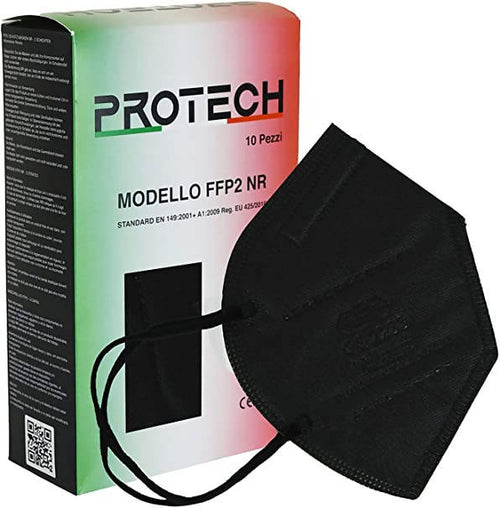 10x Mascherina FFP2 CE2133 Protech SRL Mascherina filtrante 5 strati FFP2 | BFE ≥98% | Prodotta in Italia