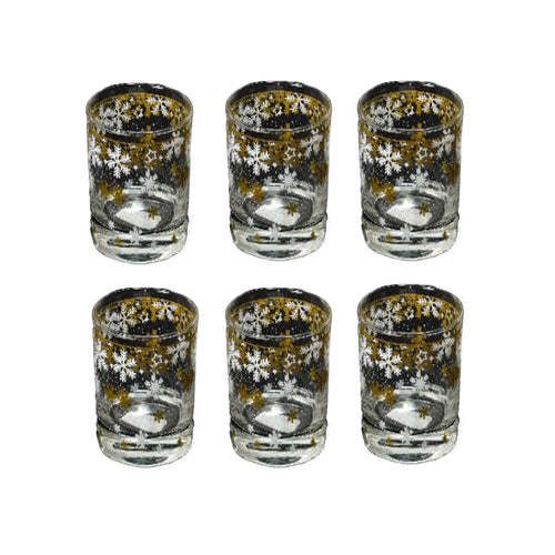 Bicchieri Elegant in vetro oro da tavola per decorazione ambienti set da 6