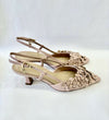 ToscaBlu Donna Slingback Doha in pelle con fiori