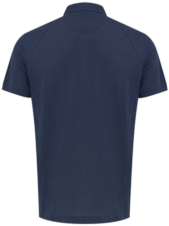 Corneliani Polo manica corta blu navy da uomo