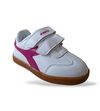 Scarpe sneakers Bambina Diadora Kyoto bianco-fucsia velcro
