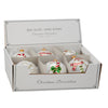 Palline per albero di Natale in vetro decorate colore bianco con glitter