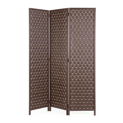 Paravento jorah marrone in bamboo, 135 x 180 cm