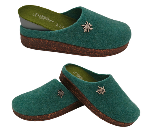 Ciabatte Tirolesi da Donna, Pantofole Invernali da Casa, Sottopiede Estraibile, 100% Made in Italy