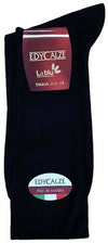6x Calze Lunghe Uomo Tinta Unita Calza Lunga Edy Calze 100% Cotone Filo Di Scozia Art.50 Rasato