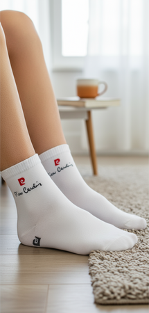 6X Calzini Unisex Pierre Cardin Tinta Unita 6 Paia Calze Corte Sportive Casual in Cotone Art. PC 200/500 QUARTER