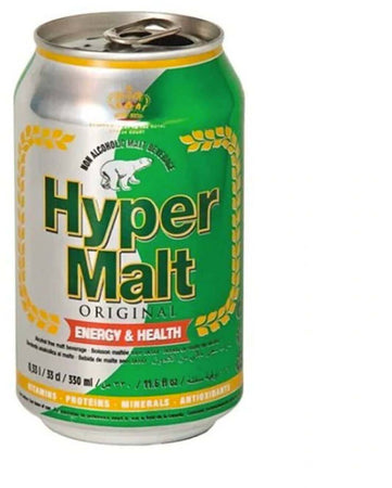 6x Hypermalt Original Energy & Healt Bevanda Analcolica Al Malto in Lattina 330 Ml