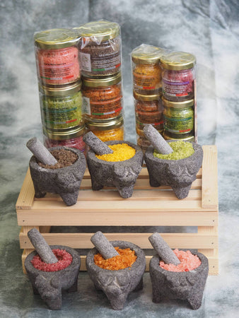 6x Sale Aromatizzato Set Sale Marino in Vasetto 25 Gr Cad Sale Marino Con Caffè E Scorza Di Limone Ideale per Condimenti Di Carni Rosse