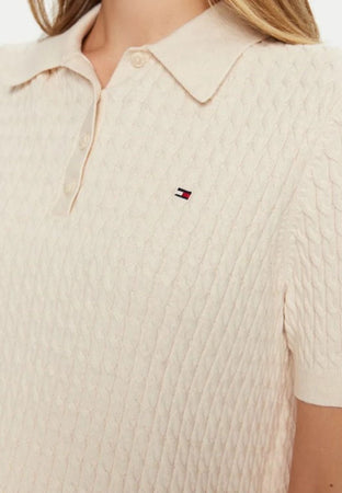 Tommy Hilfiger POLO CO CABLE FINE GG POLO SWEATER SS da donna