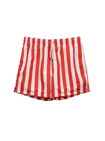 EMPORIO ARMANI Costume Boxer a Righe Rosse Emporio Armani da uomo